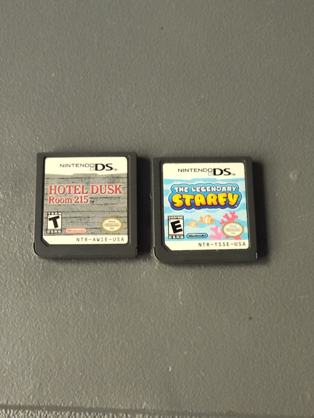 Nintendo DS Black Game Cartridges - Hotel Dusk RM 215 & The Legendary Starfy